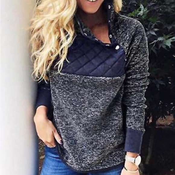 Sweaters - colorblock fuzzy pullover